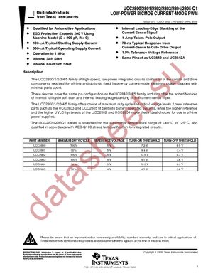 UCC2803QDRQ1 datasheet  